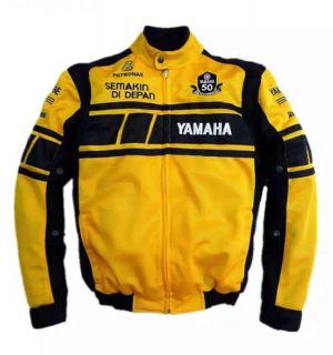 Motorcycle Riding Jacket Yamaha Yellow