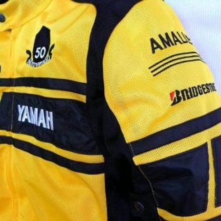 Motorcycle Riding Jacket Yamaha Yellow